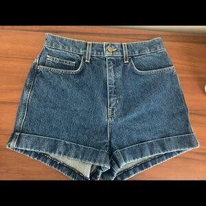 American Apparel High Waist Denim Shorts NWT